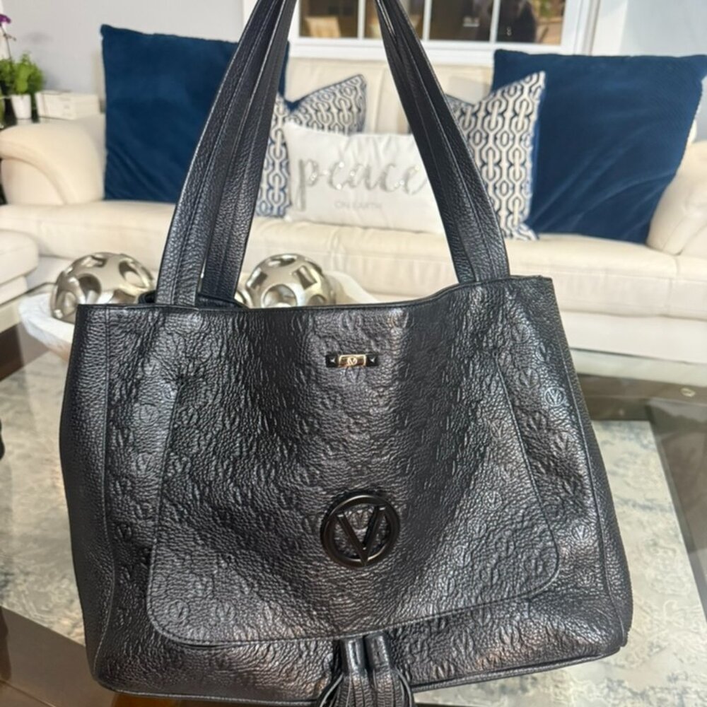 Valentino by Mario Valentino Ollie Dollaro Monogram Leather Tote - Picture 2 of 7